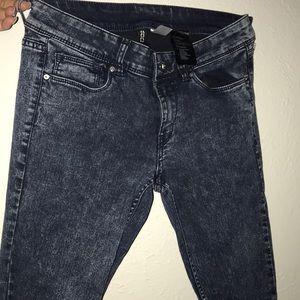 Blue washed jeans